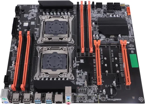 Placa base de escritorio, DDR4 LGA2011 3 CPU para placa base X99, tarjeta de red Gigabit RTL8111H integrada, canal M.2 NVMEPCIE X4, SATA3.0 USB3.0
