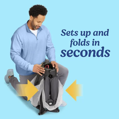 Vista 4 de Graco, corral de juego con pie automático para plegar y guardar, Carnival