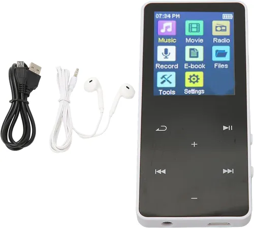 Reproductor de MP3 con Bluetooth, reproductor MP3 MP4 Reproductor de música portátil con 1.8 pulgadas, reproductor de música MP3 de sonido sin