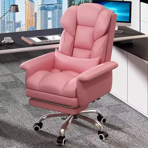 Vista 9 de Silla de oficina, silla ejecutiva de cuero ajustable, respaldo alto, silla ergonómica de escritorio para computadora, soporte lumbar, silla de Negro