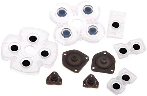 Vista 3 de Kit de almohadilla de botón de goma conductiva para Sony Playstation 4 PS4 JDS-001 JDS-011 Reemplazo