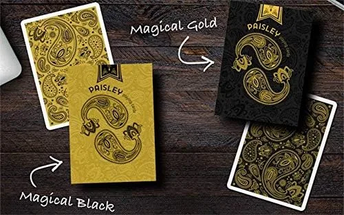 Vista 4 de Murphy's Magic Supplies, Inc. Naipes de Paisley Magical Gold de Dutch Card House Company Baraja de póquer Coleccionable
