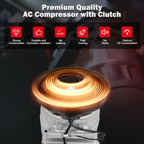 Vista 4 de cciyu Compresor de aire acondicionado apto para Hyundai Tiburon 2.7L 2003-2008 bomba de compresor de CA