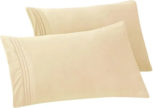 Vista 38 de Elegant Comfort Fundas de almohada sólidas de microfibra de alta calidad hotelera, tejido suave, resistente a las arrugas y a las manchas, fácil