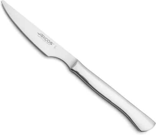 ARCOS Cuchillo para carne no dentado de 4 pulgadas con borde liso para cortar y filetear carne. Hoja y mango de acero inoxidable Monoblock. Serie