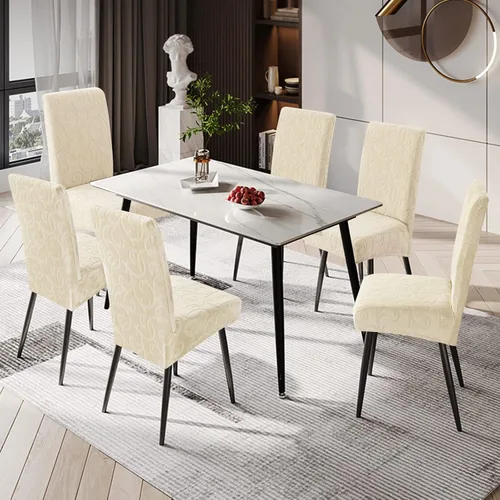 Vista 2 de Genina Fundas impermeables para sillas Parsons de comedor, fundas elásticas para sillas Parsons para comedor, cocina, funda protectora para silla