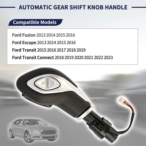 Vista 2 de Pomo de palanca de cambios automática con botón DG9Z-7213-EA para Ford Fusion 2013-2016 / Escape 2013-2016 / Transit 2015-2019 / Transit Connect