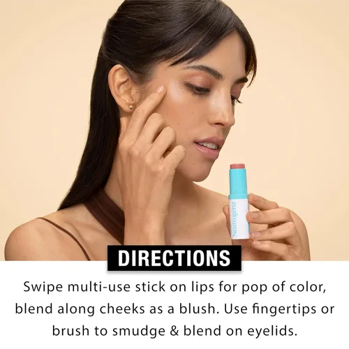 Vista 5 de Neutrogena Hydro Boost - Barra de maquillaje hidratante multiusos con ácido hialurónico, suave bálsamo de maquillaje de color multiusos