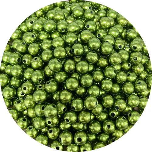 Vista 25 de 800 cuentas de perlas de 0.236 pulgadas (0.236 in) de satén redondas sueltas de plástico para hacer joyas, aretes, pulseras, collares, llaveros
