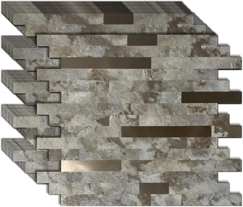 Vista 14 de weimeisc 10 hojas de azulejos despegar y pegar para salpicadero de cocina, azulejos de mosaico autoadhesivos, para pegar en tocadores de baño