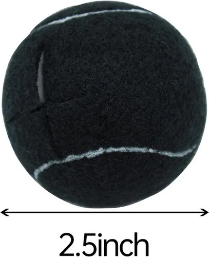 Vista 2 de Magicorange 8 pelotas de tenis precortadas para patas de muebles y protección del suelo, almohadillas de fieltro resistentes de larga duración Negro