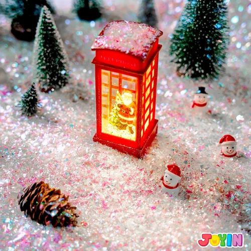 Vista 7 de JOYIN 12 OZ Nieve de Navidad centelleantes, copos de nieve artificiales de plástico para decoración de árbol de Navidad, escenas brillantes, adornos