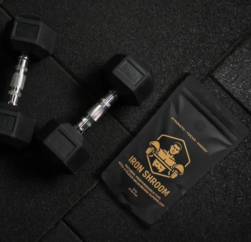 Vista 4 de Iron Shroom - Combustible de rendimiento funcional con sabor a chocolate, supermezcla de suero de leche, creatina y hongos con melena de león