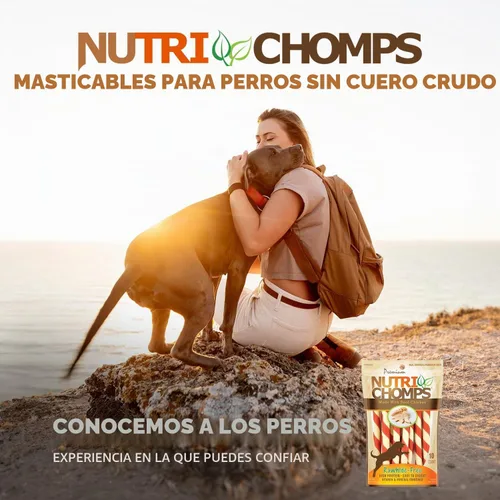Vista 6 de NutriChomps - Golosinas masticables para perros de 5 pulgadas, fáciles de digerir, sin piel cruda, sabor a mantequilla de maní real y sabor real