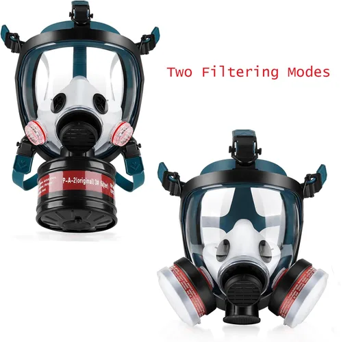 Vista 24 de Full face Respirator Mask - Gas Masks Survival Nuclear and Chemical with Activated Carbon Filter for Chemical Dust