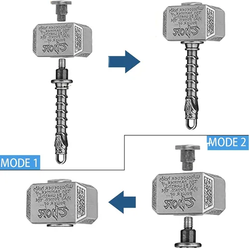 Vista 4 de Fidget Cool Hammer Fidget Hand Finger Spinners - Cubo de cadena de metal juguete EDC TDAH para aliviar el estrés giroscopio de los dedos alivio