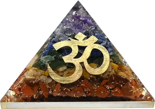 Vista 10 de Amazing Gemstone Pirámide de orgón grande Cristal natural de pirámide de chakra Pirámide de orgonita de metatrón de chakras Pirámides