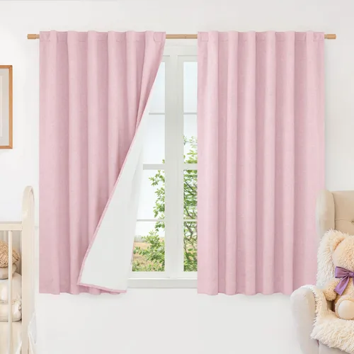 Vista 87 de LAMIT Cortinas opacas cortas de lino de 30 pulgadas para ventanas de cocina sobre el fregadero, cortinas de café texturizadas de lino marfil