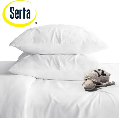 Vista 7 de SERTA Simply Clean - Juego de funda de edredón plisada ultrasuave de 2 piezas, hipoalergénico, resistente a las manchas, tamaño Blush