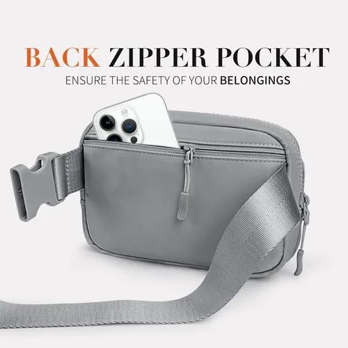 Vista 3 de Unisex Mini Belt Bag with Adjustable Strap Small Fanny Pack for Workout Running Traveling Hiking