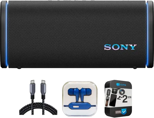 Vista 27 de Sony (SRS-ULT10B) Altavoz Bluetooth Portátil Extra BASS (2024), Bundle Negro con Mochila Sling Deco Essentials, Candado Combinado Anti-Robo