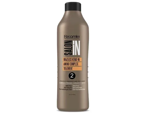 Braziliss - Plancha permanente para el cabello, proceso natural, sin formol, sin encrespamiento, queratina Alisadora, 33.3 onzas (33.8 fl oz)