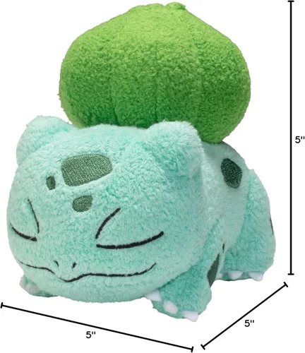 Vista 6 de Pokémon 5" Squirtle, Charmander, Bulbasaur durmientes, paquete de 3 peluches - Licencia oficial - Auténtico set de figuras de juguetes de peluche