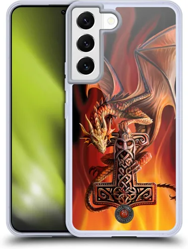 Vista 153 de Head Case Designs Officially Licensed Anne Stokes God's Hammer Guardian Dragons Gel Case [Military Grade Protection] Compatible with Samsung Galaxy