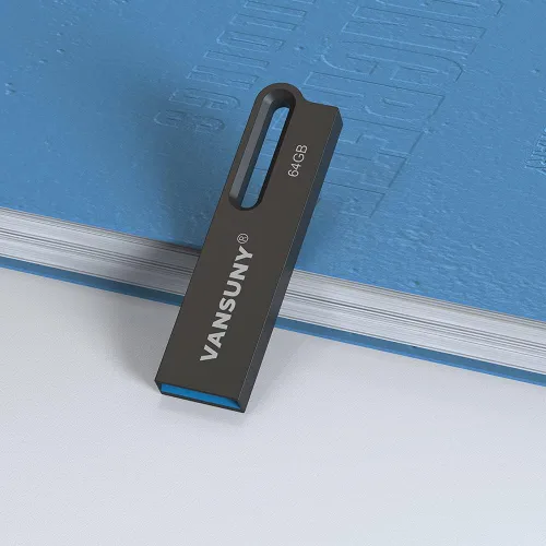 Vista 7 de Vansuny Memoria USB 3.0 de alta velocidad impermeable de metal de 64 GB, memoria portátil para PC/tabletas/Mac/Laptop