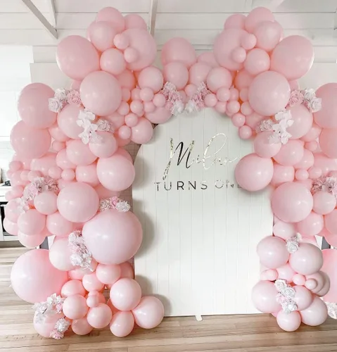 Vista 14 de Globos Burdeos Doble Relleno Rojo Vino Rojo Rosa Kit de Arco de Globos Guirnalda Granate Diferentes Tamaños Para San Valentín Boda Cumpleaños Baby