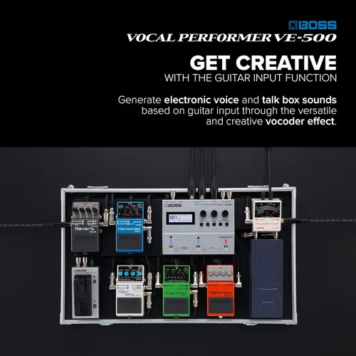 Vista 6 de BOSS VE-500 - Entrenador vocal Unidad avanzada de efectos múltiples para guitarristas cantantes Herramientas de potencia para tu pedalera