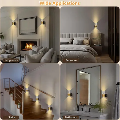 Vista 7 de Luces LED nocturnas enchufables a la pared, paquete de 2, luz nocturna acrílica con sensor de atardecer a amanecer, 0-100LM regulable continuo, luz