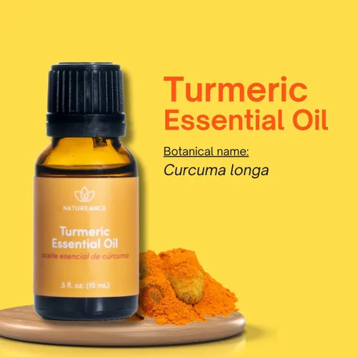 Vista 2 de Aceite esencial de cúrcuma (0.5 fl oz), 100% puro y natural, aceite esencial de grado terapéutico