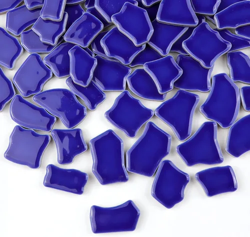 PINUO&KE Azulejo de mosaico de cerámica irregular de 0.99 libras para adultos y niños, hecho a mano, para baño, cocina, decoración del hogar,