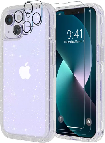 Vista 26 de Diverbox - Funda para iPhone 13 a prueba de golpes, caídas y polvo, funda de protección resistente para iPhone 13 de Apple, color negro