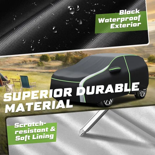 Vista 5 de Mixsuper Liner Funda para coche para BMW X3 2003-2026, 7 capas, funda impermeable para coche, accesorios para X3 con puerta con cremallera, tiras