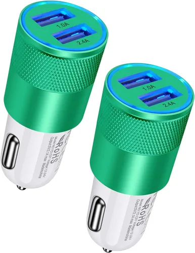 Vista 12 de Cargador de Coche, [2Pack/3.4a] Carga Rápida Puerto Dual USB Cargador de Encendedor para iPhone 15 14 13 12 11 Pro Max X XR XS 17 Plus 16, iPad