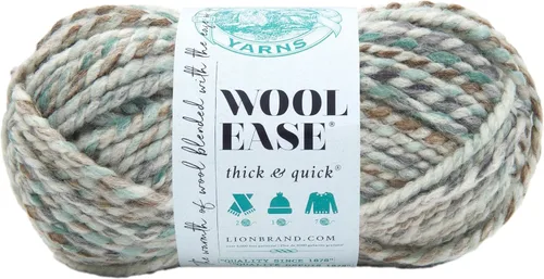 Vista 10 de Lion Brand Yarn - Ovillo de lana Wool-Ease Thick & Quick color fuerza aérea