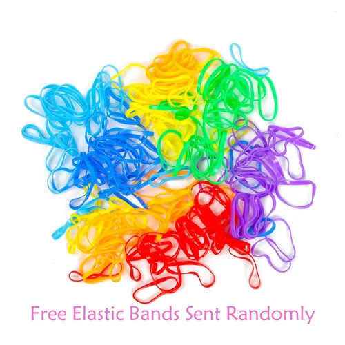 Vista 6 de Extensión de cola de caballo para niños con cuentas, caja de trenzas, extensiones de cabello sintético con lazos de protección, peinado fácil