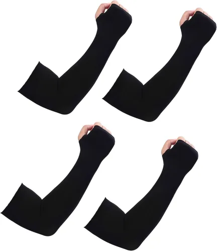 Vista 15 de KUHNMARVIN 2 Pares de Mangas de Brazo de Compresión con Protección UV Refrescantes Mangas de Sol Cobertura de Tatuajes Mangas de Brazo