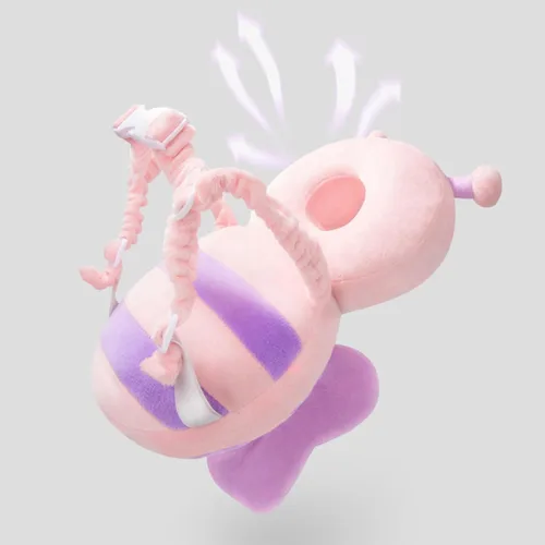 Vista 3 de Protector de cabeza para andador de bebé, ajustable, mochila de protección para la cabeza del bebé, almohadilla de seguridad (Raccoon)