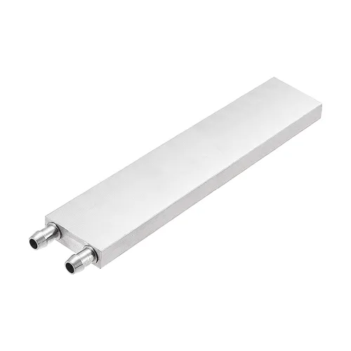 DMiotech 1 paquete de 1.575 x 9.449 x 0.472 in placa de enfriamiento de agua de aluminio radiador pulido con boquilla para PC Cooler