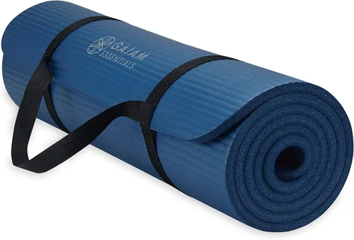 Vista 18 de Gaiam Yoga Mat, Pilates & Exercise Mat, Thick 2/5" (10mm) Workout Mat with Easy-Cinch Carrying Strap for Home & Gym Workouts