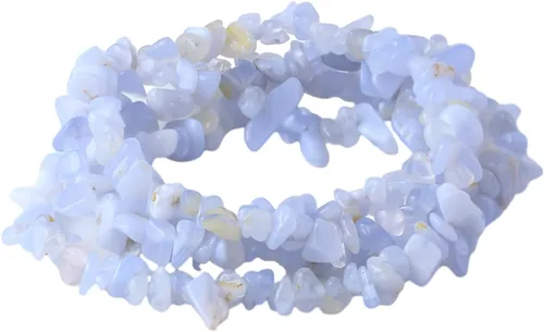 Vista 15 de 31 pulgadas Cuentas de Piedra de Astillado Piedras Preciosas Sueltas con Orificios para Hacer Joyas (Yaxaita)