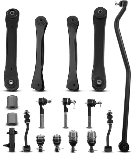 A-Premium Kit de 17 piezas de suspensión delantera, brazo de control superior inferior e inferior, barra estabilizadora, rótula superior inferior,
