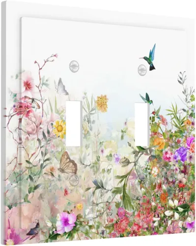 Vista 34 de Cubiertas decorativas para placa de interruptor, bandera estadounidense, receptáculo de 1 banda, placa de pared dúplex, cubierta de interruptor