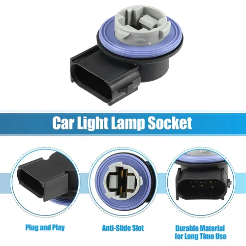 Vista 3 de X AUTOHAUX 2 unids coche señal de luz de señal de giro de la bombilla de luz delantera de la luz trasera de la lámpara de luz intermitente base
