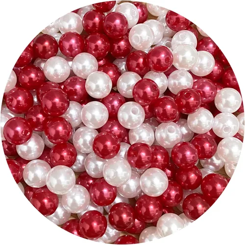 Vista 11 de 800 cuentas de perlas de 0.236 pulgadas (0.236 in) de satén redondas sueltas de plástico para hacer joyas, aretes, pulseras, collares, llaveros