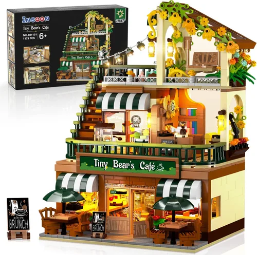 INSOON City Coffee House - Juego de construcción con luces para adultos