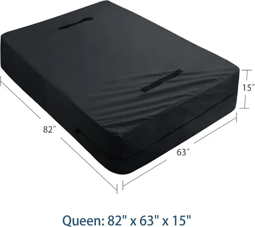 Vista 5 de Bolsa de colchón Queen para mudanza y almacenamiento, funda de colchón tamaño Queen para mudanzas con asas resistentes, cremalleras dobles